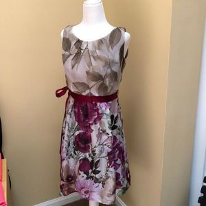 Floral Dress With Ribbon